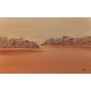 Irtiza Kazmi, 18 x 30 inches, Acrylics on Canvas, Landscape Painting, AC-IRTK-054